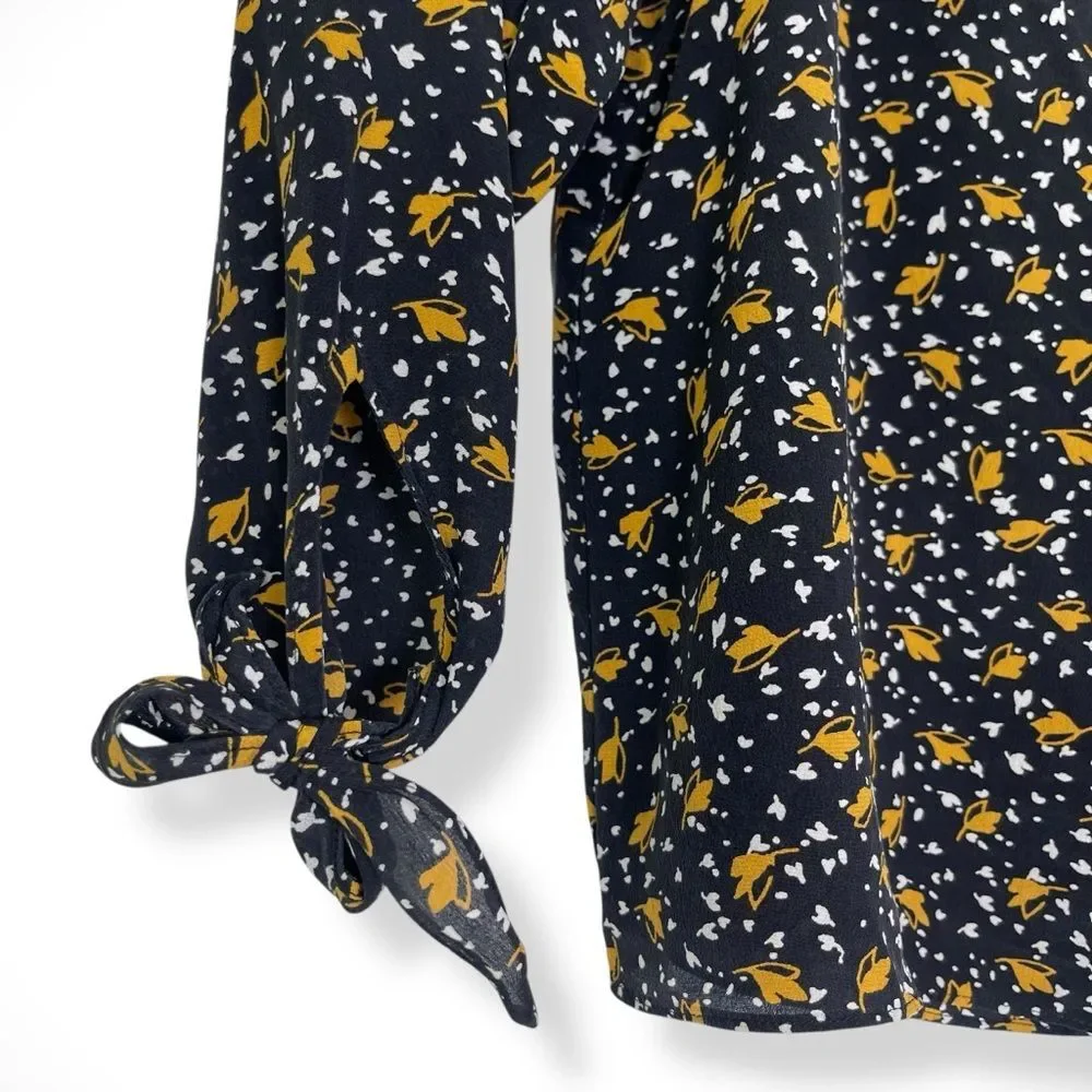 Madewell 100% Silk Off-the-Shoulder Top in Falling Leaves